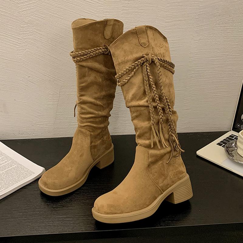 Fashion High Boots for Women Fashion Designer Heeled Shoes Elegant Woman Boots Winter 2025 New Luxury Dress Chelsea Botas Mujer Zapatos