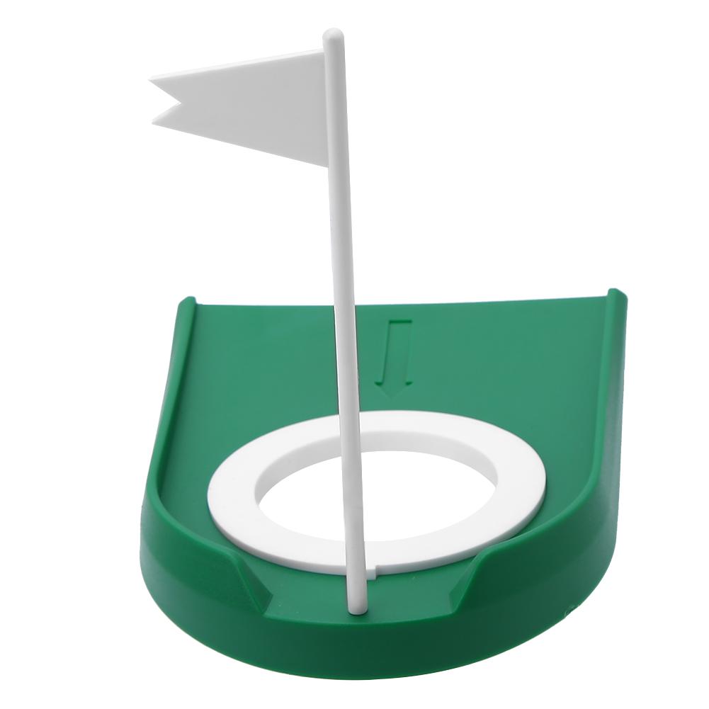 Indoor Outdoor Plastic Golf Putting Cup Practice Aids with Adjustable Hole White Flag