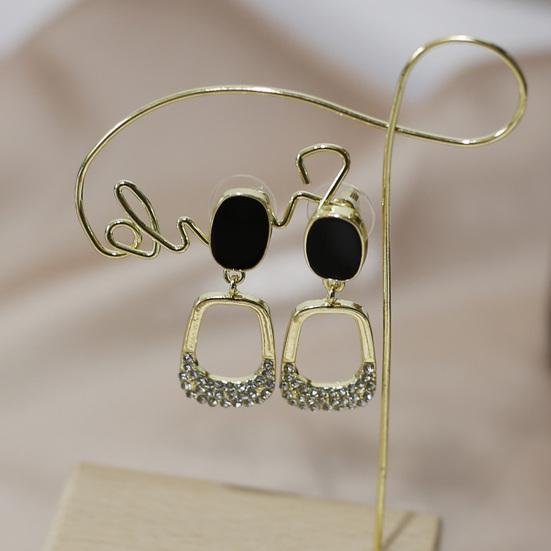 

1 пара женских серег с квадратными стразами, ювелирные изделия, корейский стиль, геометрические висячие серьги для коктейля