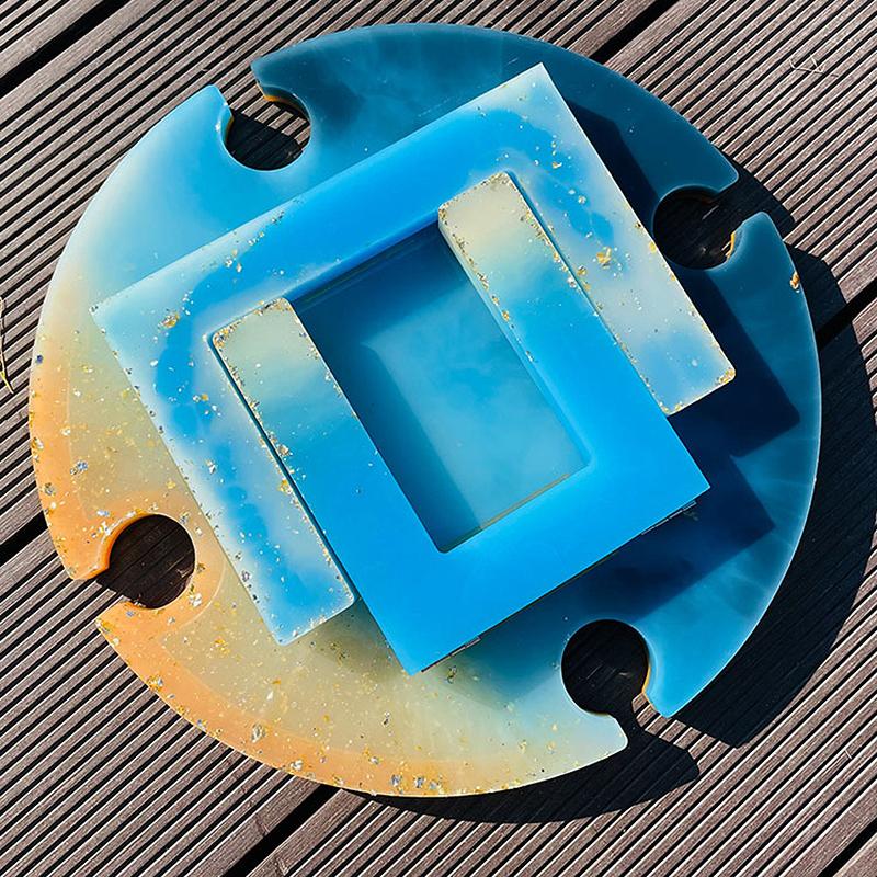 Foldable Wine Table Silicone Mould Crystal Epoxy Resin Casting Mold Craft DIY