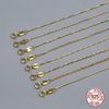 1pcs Genuine 925 Silver Singapore Box Snake Chain Necklace for Woman 40+5/40/45cm Basic Chain fit Pendant DIY Jewelry