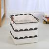 Waterproof Cotton & Linen Storage Basket - Creative, Durable Fabric Square Box for Home Use