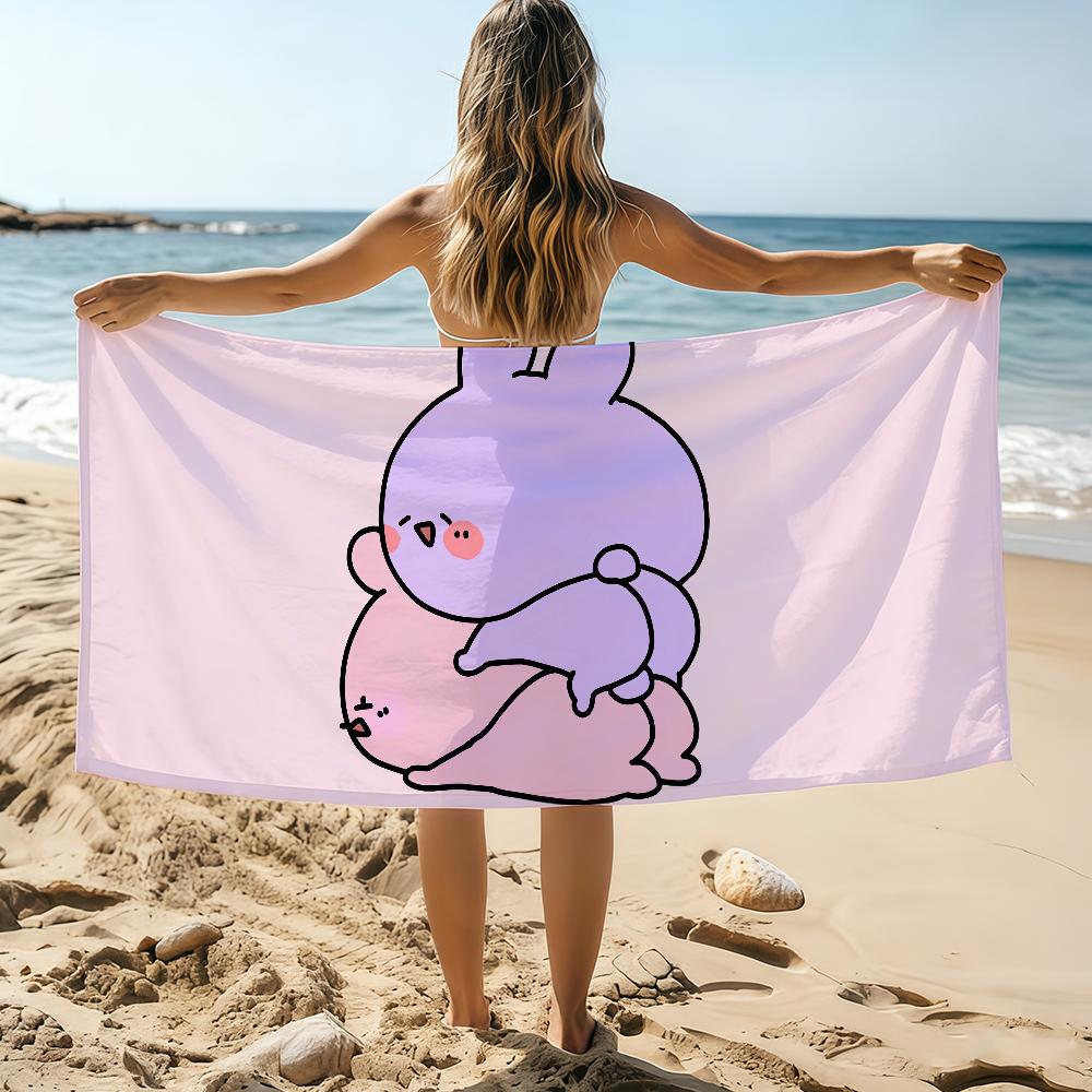A-Asamimichaans A-Asleep Cute Towel Beach Towel Oversized Quick Dry Towel Absorbent Soft Swim BeachTowels for Men Women