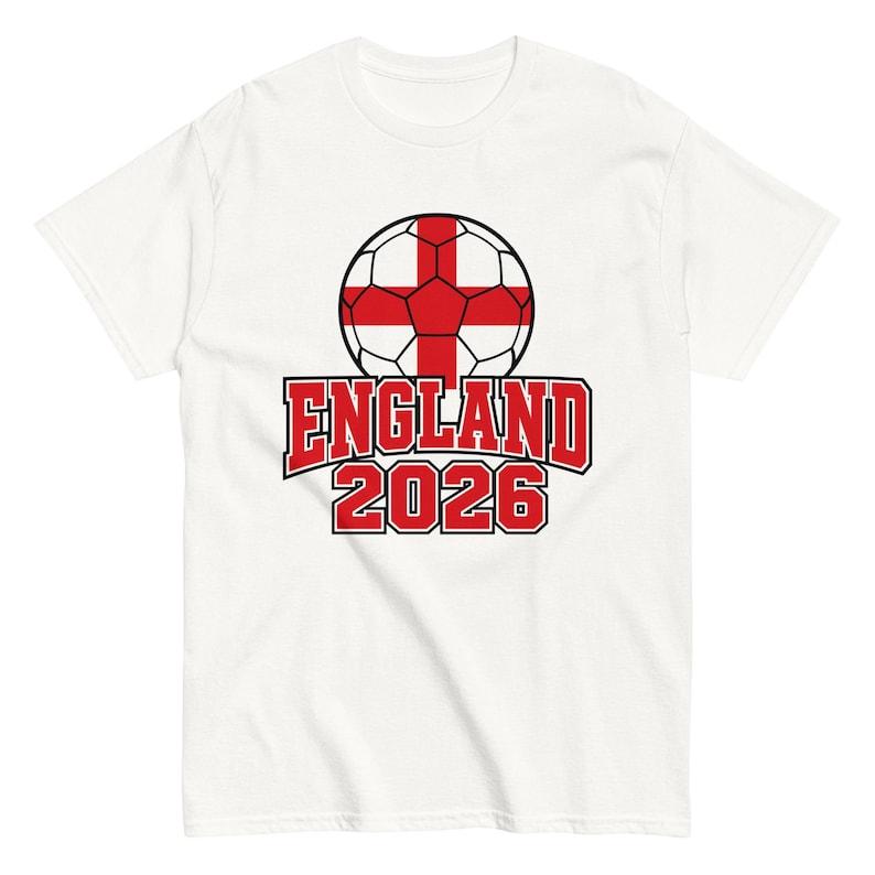 England 2026 Football Supporter T-shirt, England Fan Tee, Match Gift, English Supporter Style 4XL