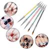 5Pc Nails Art rozsianych długopis akrylowy rysunek Liner Supplies Brush Rhinestone Gems Picker żel UV malowanie akcesoria do Manicure narzędzia