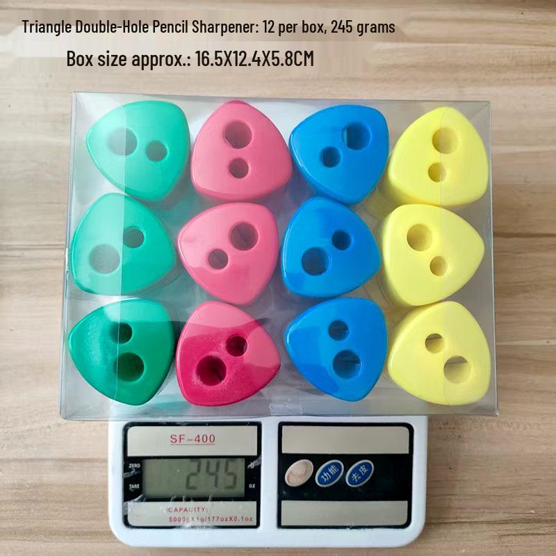 Double-Hole Manual Rotary Pencil Sharpener - Student Stationery