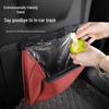 Magnetic Leather Car Trash Bag for Seat Back