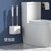 Toilet Brush With TPR Soft Bristles Long Handle Silicone Head Floor Standing Or Wall Mounted Design