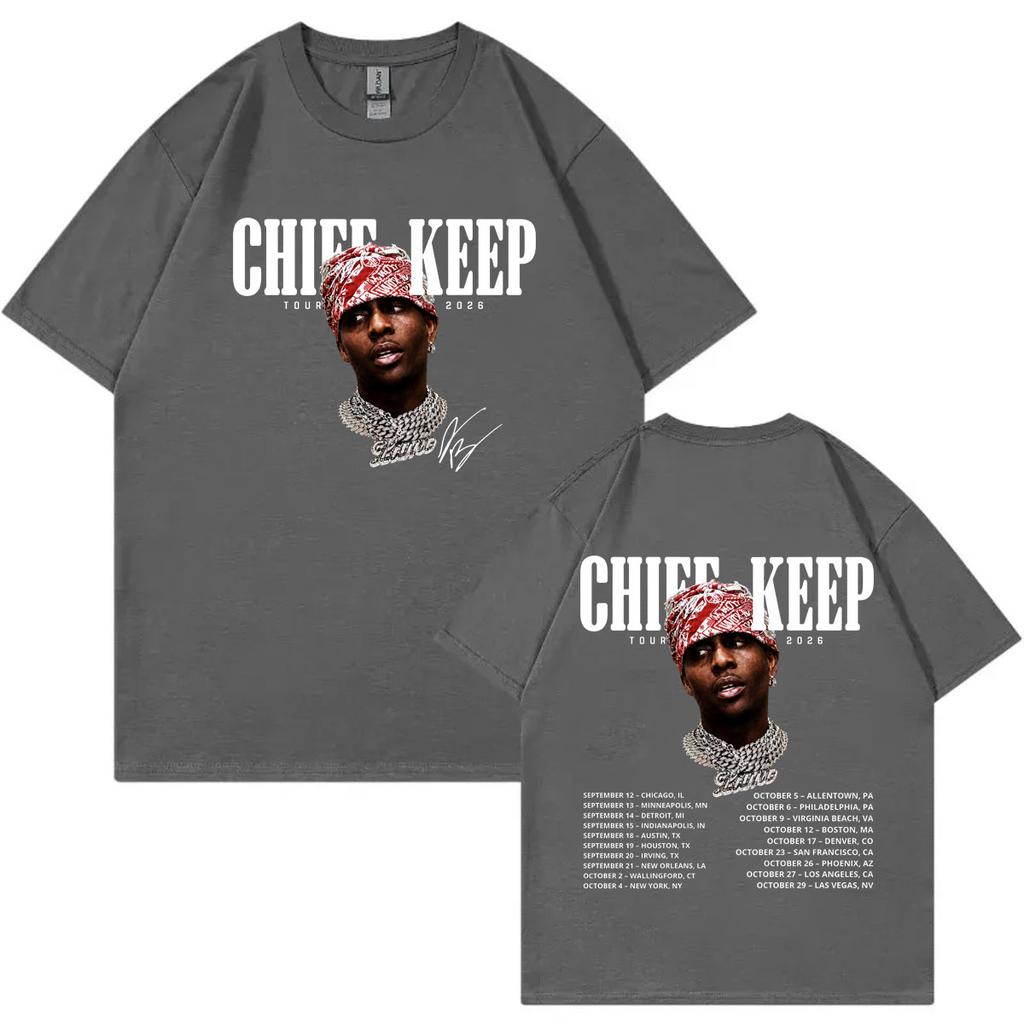 Rapper Chief Keef Tour 2026 Merch T ShirtUnisex Fashion Vintage Short Sleeve T-shirts High Quality Cotton Oversized T-shirt