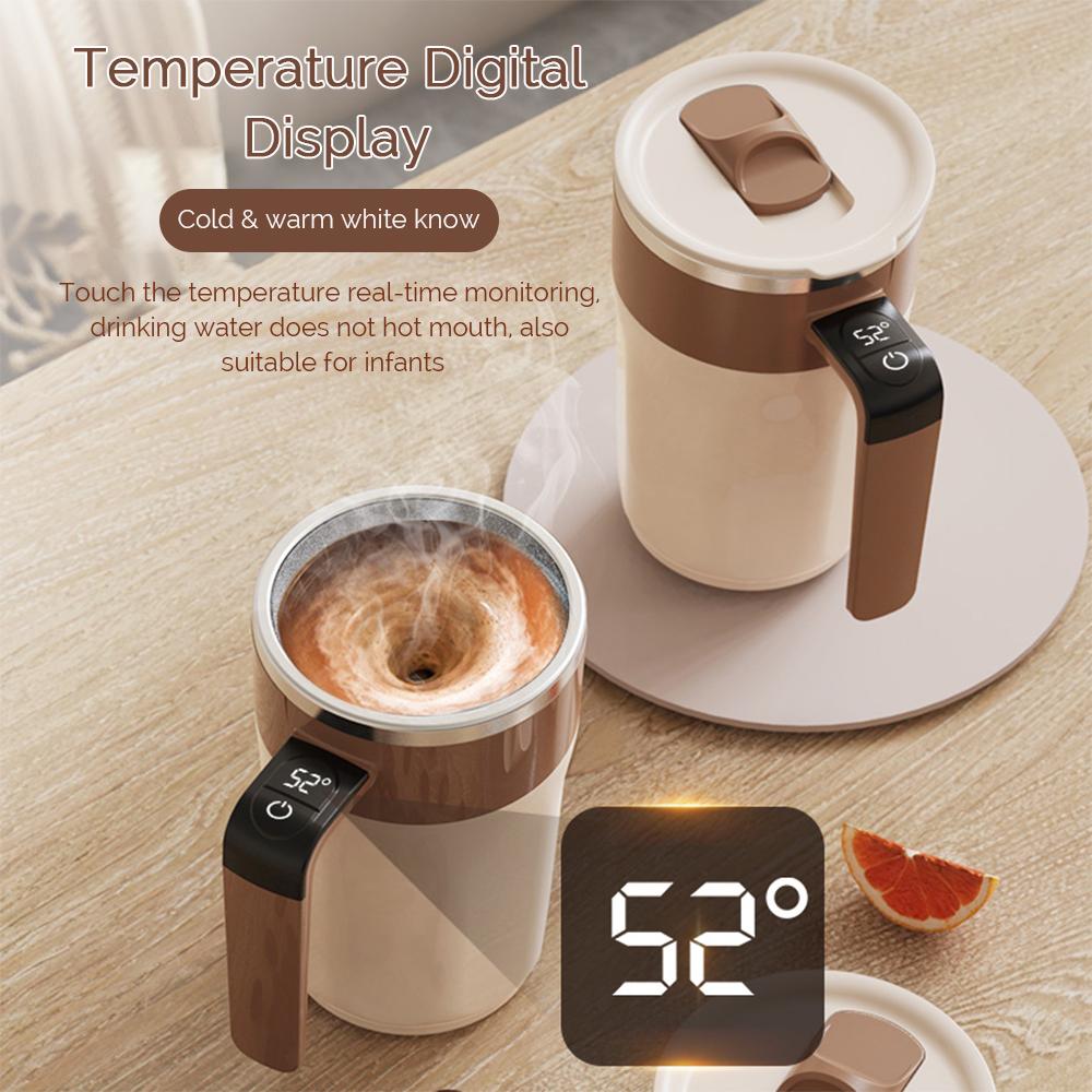 Rechargeable Automatic Magnetic Cup Electric Coffee Self Mixing Mug USB Waterproof Food Safe 400ML Coffee Mug