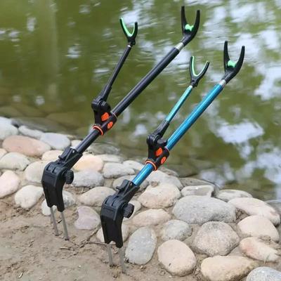 Thickened Telescopic Fishing Rod Bracket, Dual-purpose Fishing Rod Bracket, 1.7M New Stainless Steel Fishing Rod Bracket