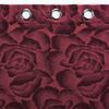 Rideau à œillets - EDEN - Rosaline - 100% polyester jacquard - 140 x 260 cm - Bordeaux, 8 œillets métal Ø4,5 cm