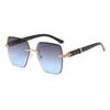 New Frameless Trimmed Sun Glasses  Fashion Trend Personality Large Frame Instagram Style Sunglasses  Feminino