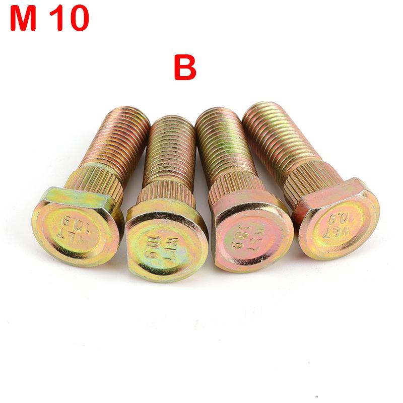 4 Pcs/lot Spline Screw M10*1.25 Wheel Hub Stud 10.9 steel for ATV UTV Buggy Kart Quad Bike Accessories