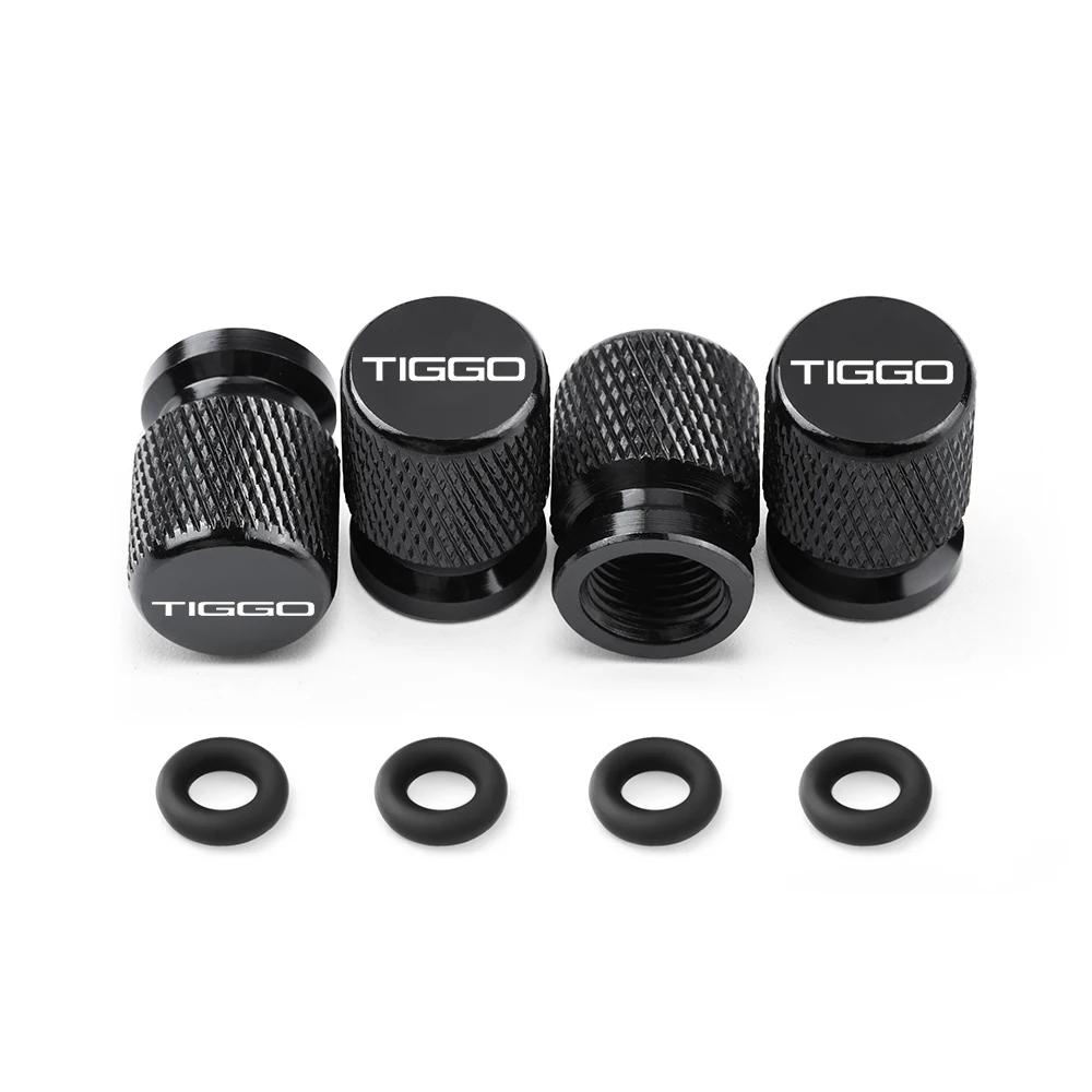 4PCS Car Wheel Tire Valve Caps Tyre Stem Covers Airdust Waterproof For Chery Tiggo Logo Tiggo 2 Pro 7 Pro 8 Pro 5x WW25