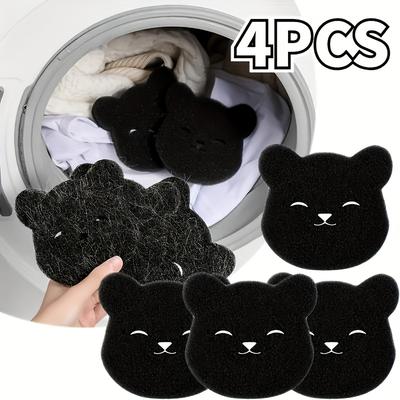 4 Pezzi Spugne Riutilizzabili per Lavare Animali Domestici, Rimuovi Pelucchi Non Elettrico, Resistente e Facile da Pulire, con Raccogli Pelo e Capelli per Lavatrice, per Proprietari di Animali Domestici