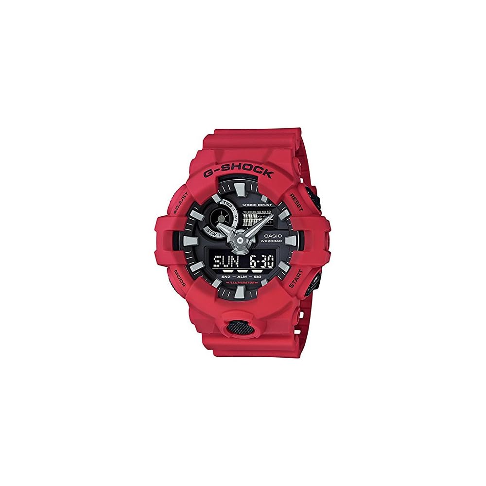 Casio G-Shock GA-700-4A Men s Watch Red Analog-Digital Shock Resistant Water Resistant