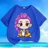 Boys' and Girls' Fashionable KPOP Hunting Girl Group Rumi's T-shirt Summer Children's Loose Pure Cotton T-shirt