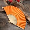 Farben Sommer Faltbare Geschenke Chinesischer Stil Einfarbige Hochzeit Bambus Faltbarer Papierfächer Foto Requisiten Werkzeug Handgehaltener Fächer Tanzfächer