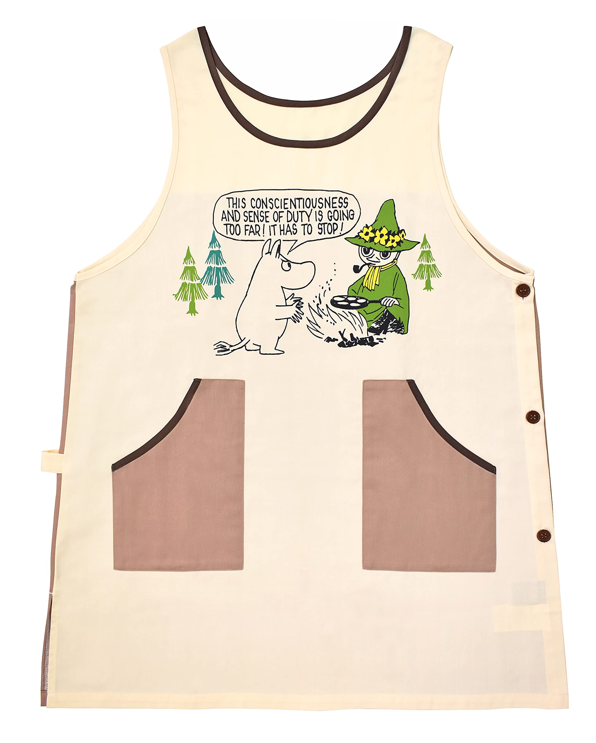 

Moomin Apron Moomin Snufkin [Saint Ladies] (Unisex Type) & Brown/Beige [ST-IM0053] бежевый
