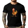 Funny Chicken Christmas Lights Farm Animal Cute Xmas Holiday Printed T-shirt Fashion Casual Clothing