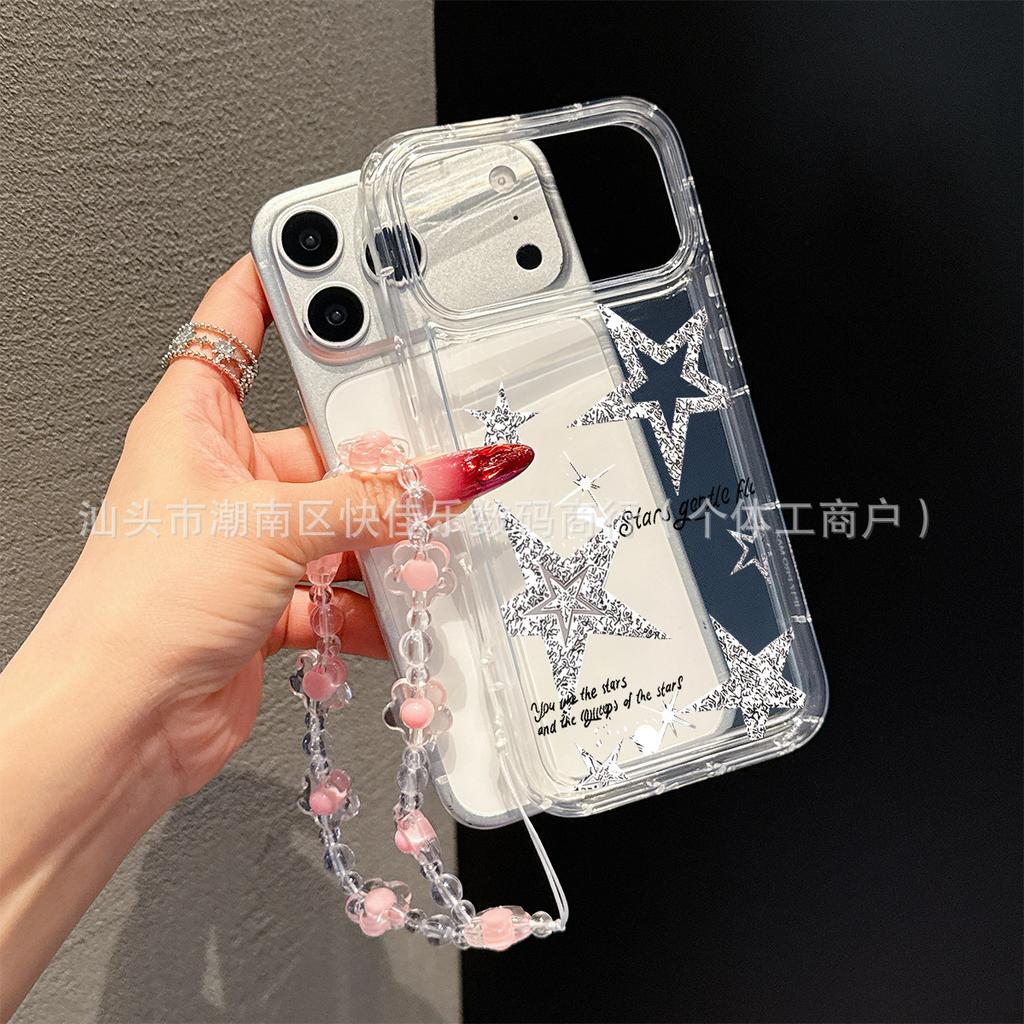 Simple Transparent iPhone Case Cute Bracelet iPhone11/12/13/14/15/16/17 ProMax Soft
