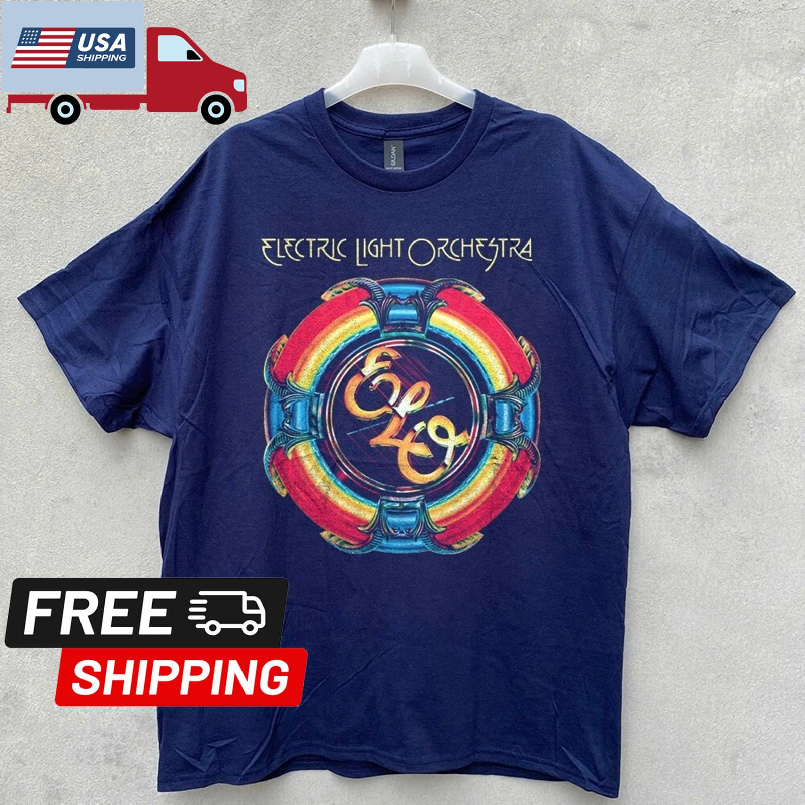RARE! Electric Light Orchestra ELO Anniversary Unisex Navy T-shirt Size S-5XL S