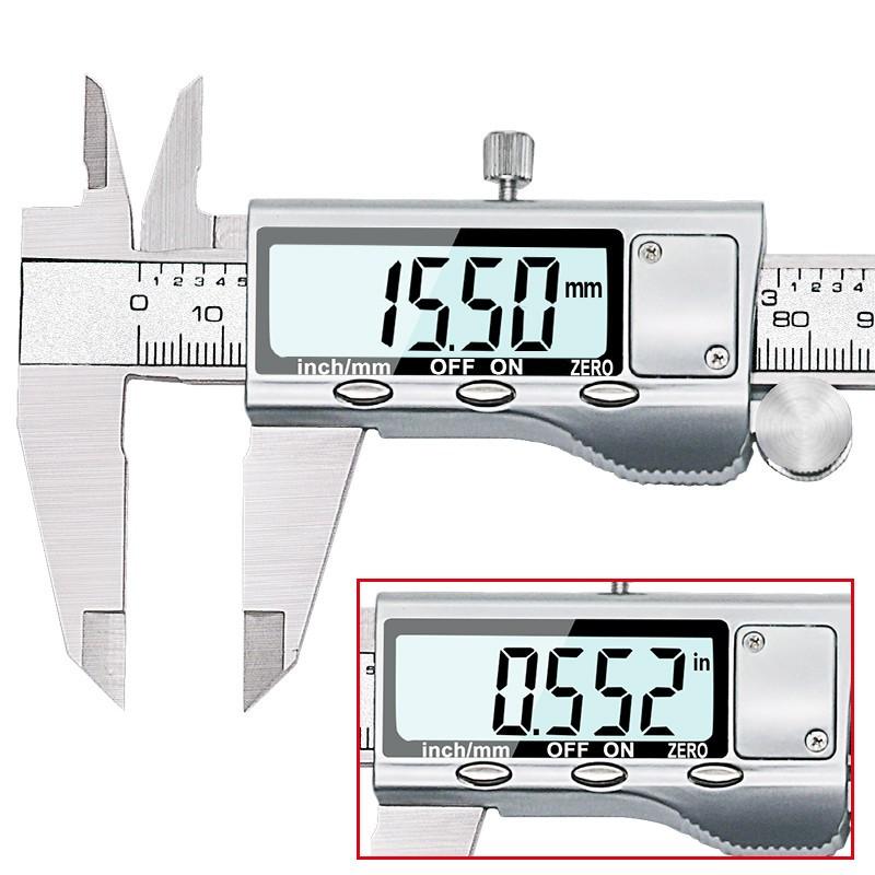 0 - 150 Mm Stainless Steel Digital Vernier Caliper 1 X Button Cell 1.55V