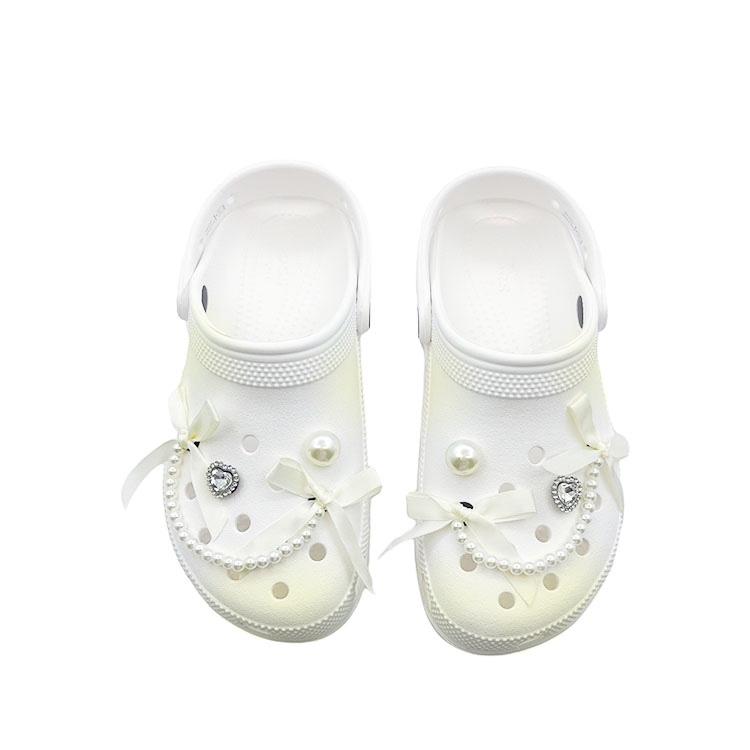 Crocs Classic Platform Clog EVA Fashion Trend Comfortable Personality Simple Commuter Hole Shoes Unisex White