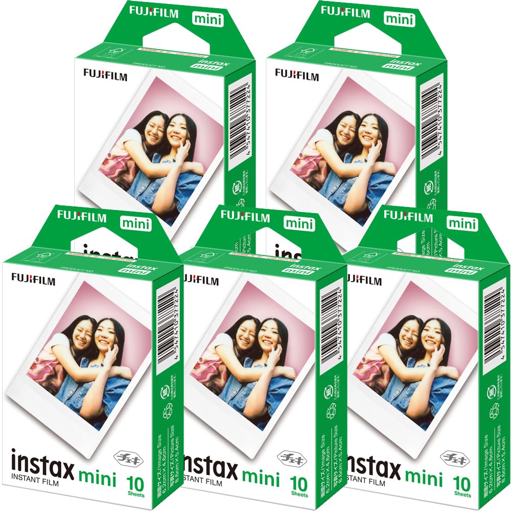 Fujifilm [5-Pack] Fujifilm Instax Mini JP Instant Film (10 Sheets x 5 Packs)