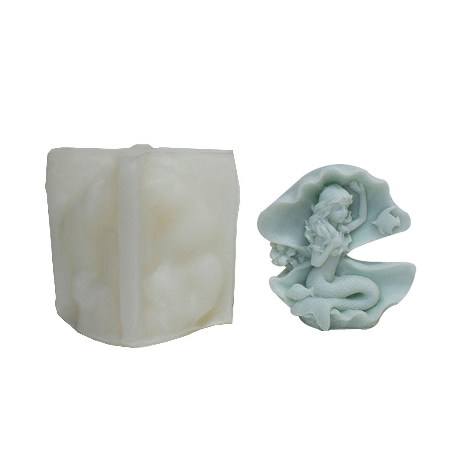 

Силиконовая форма для свечей «Русалки», прочная мультяшная 3D-свеча с ароматом русалок, смоляная форма для гипсовых украшений, форма для самостоятельного изготовления из гипса C