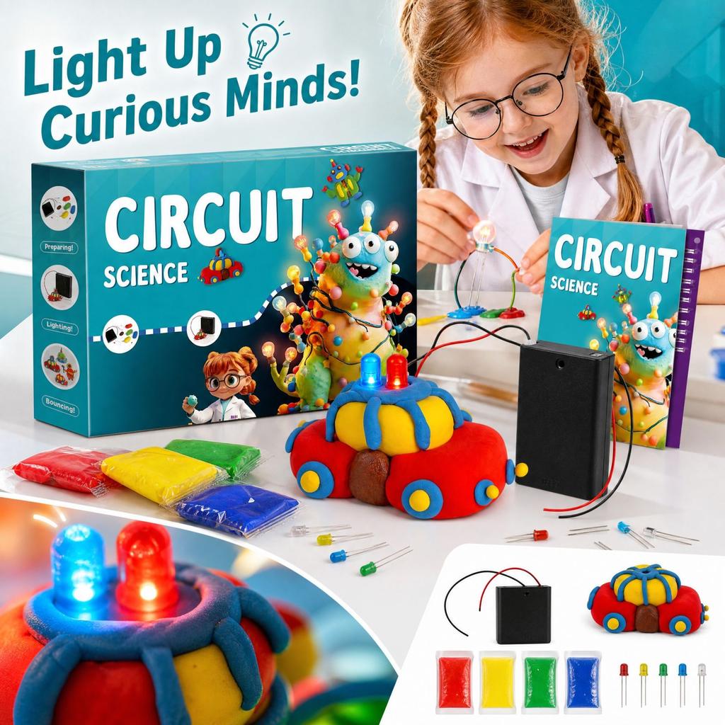 Circuit Science Experiment, STEM Hands- Educational Toy, DIY Electronics Exploration Set for Elementary Students 5ml