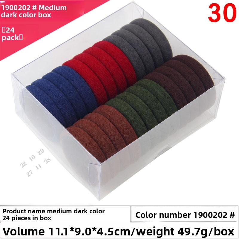 High-elasticity Box Towel Hair Band Fresh Hyuna Colorful Hair TieTowel Band Candy-colored Rubber Band