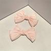 1Pc Silk Bow Shoe Clip Charms, Elegant Bow Decor Buckle for Perforated Hole Slippers Women Shoe Accessories