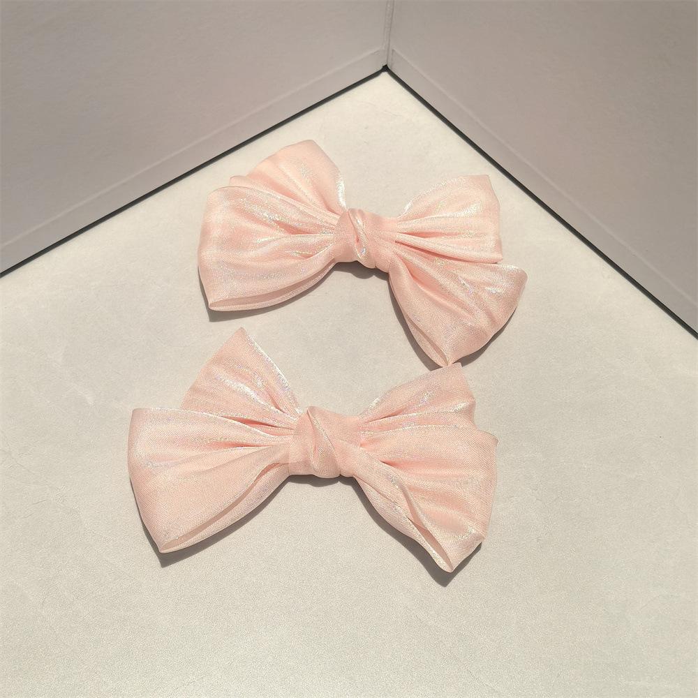 1Pc Silk Bow Shoe Clip Charms, Elegant Bow Decor Buckle for Perforated Hole Slippers Women Shoe Accessories