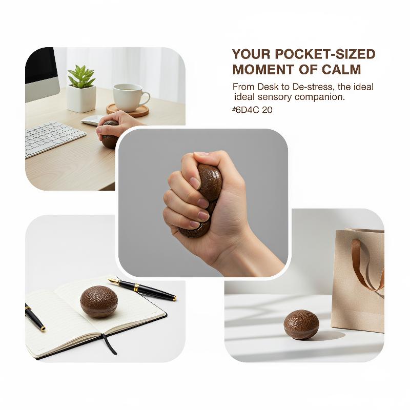 Chocolate Stress Ball Shapeable Non-Bounce Crunchy Squshiy Squeeze Ball Fidget Toy Asmr Sensory Anti-Stress Toys For Adults Gift