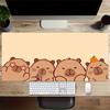 Grote Multi-Size Antislip Rubberen Basis Capybara, Oranje, Bloem Muismat, Gestikte Randen Toetsenbord Bureau Mat voor School, Kantoor, Huis, Cadeau fo