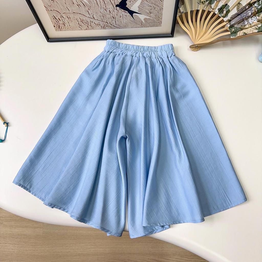 Girls' Summer Embroidered Tassel Vest & Long Pants Set