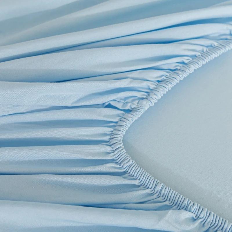 Cotton Fitted Sheet Double Queen King Size Mattress Covers with Elastic Bands 600TC Cotton Fitted Bed Sheet Elastic Band Mattress Cover