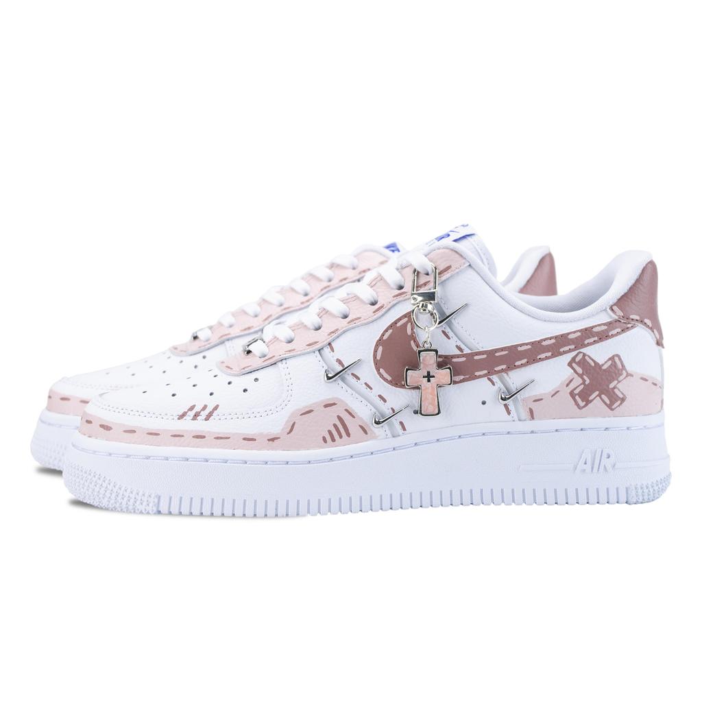 Nike Air Force 1 Pink Mist Sweet Order Slip Resistant Abrasion Resistant Low Top Skateboard Shoes Unisex Pink White CT1990-100(Team836-)