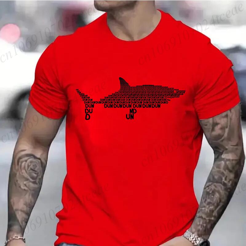 T Shirts for Men Short Sleeve Shirts for Guys Funny Graphic Tees for Shark Week Clothes Funny Shark Fashion Casual Men's Tee Top
