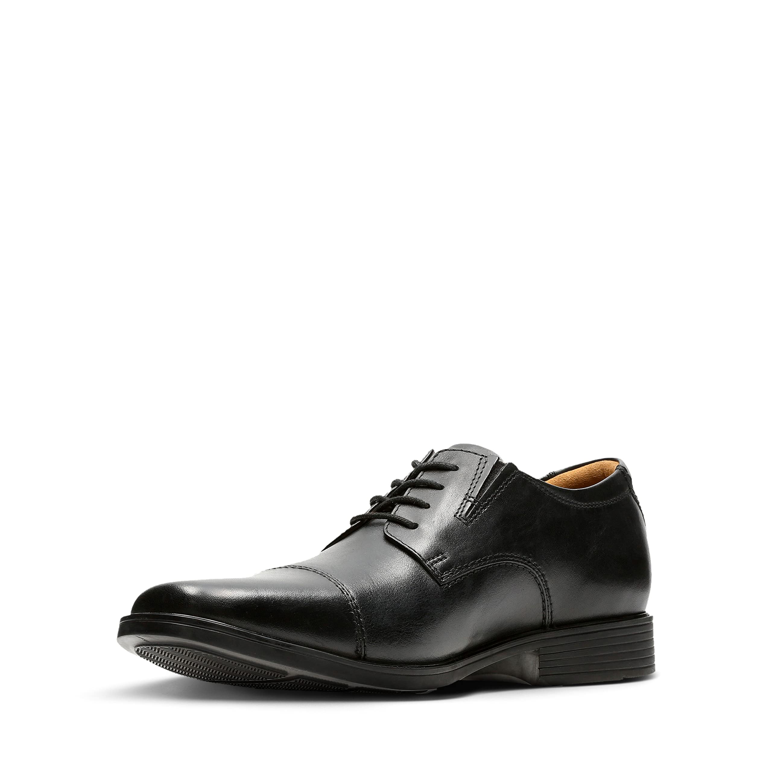 [Clarks] Business Shoes, Leather Shoes, Tilden Cap, Men s, Black Leather, Size 25.5 cm