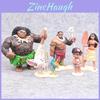 Encantador Set de 6 Figuras de Muñecas Moana Perfecto Para Fiestas Infantiles y Adornos de Tarta