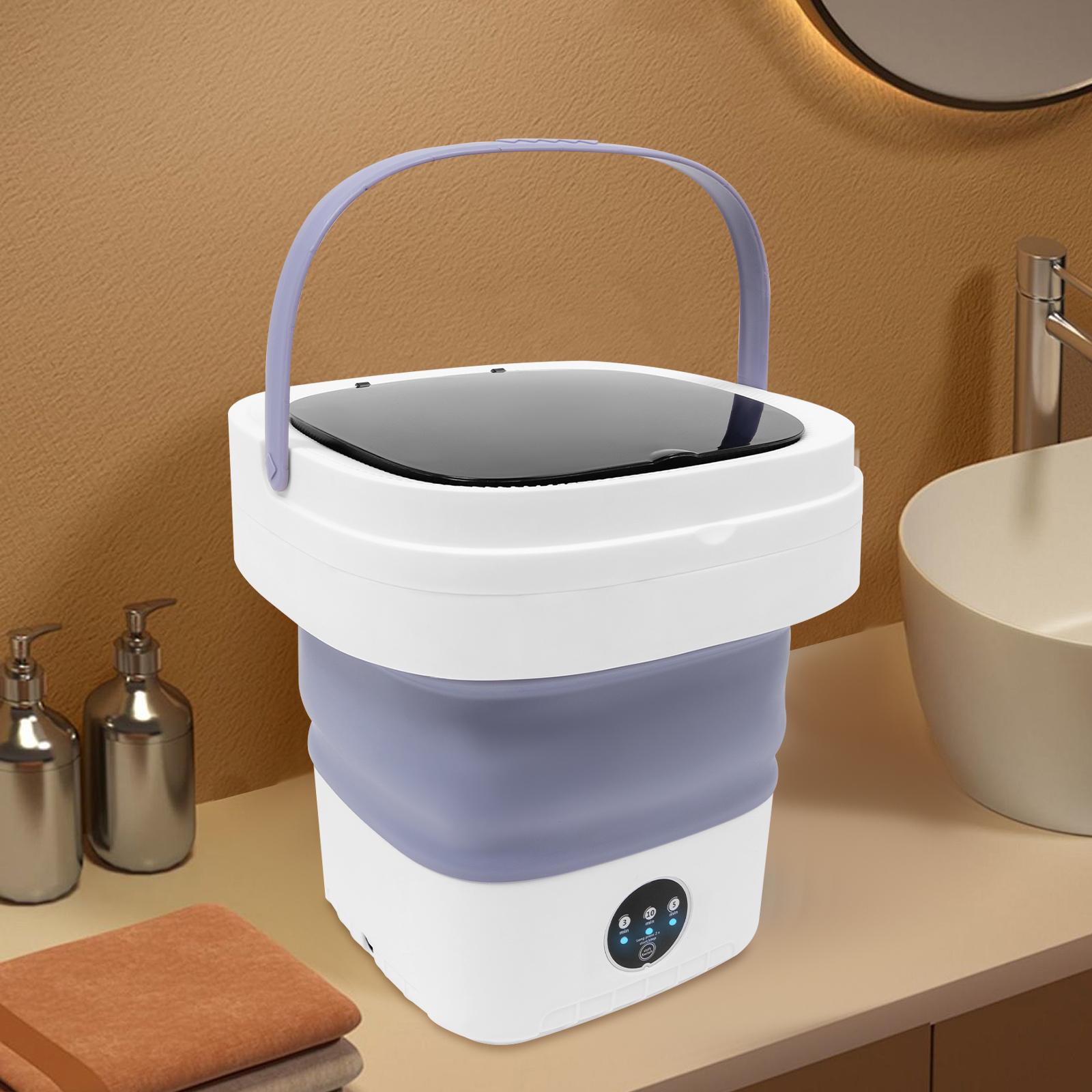

Portable Foldable Washing Machine,12L Capacity Washer for Apartments Dorms Travel RVs,Lightweight Space Saving Laundry Solution фиолетовый