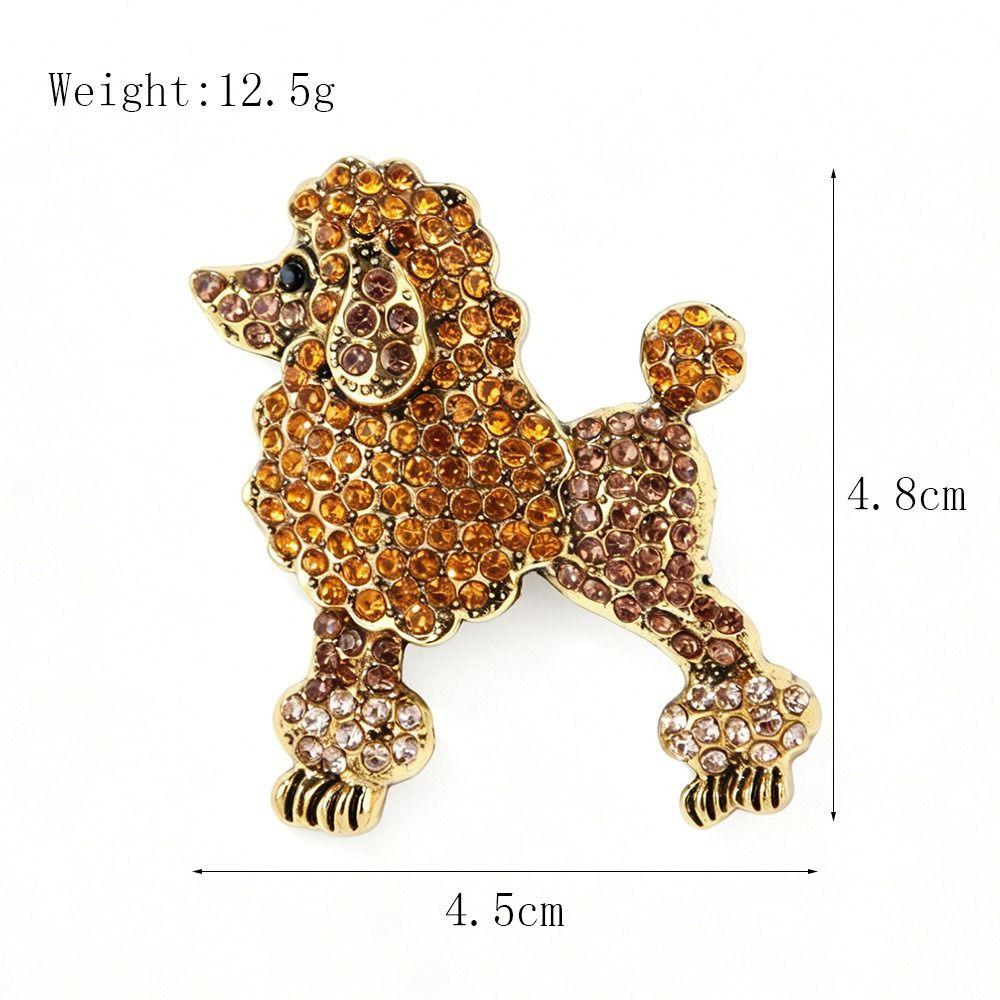 Luxury Animal Brooch Pins Sparkling Jewellery Pins Fashion Poodle Dog Brooches Wedding