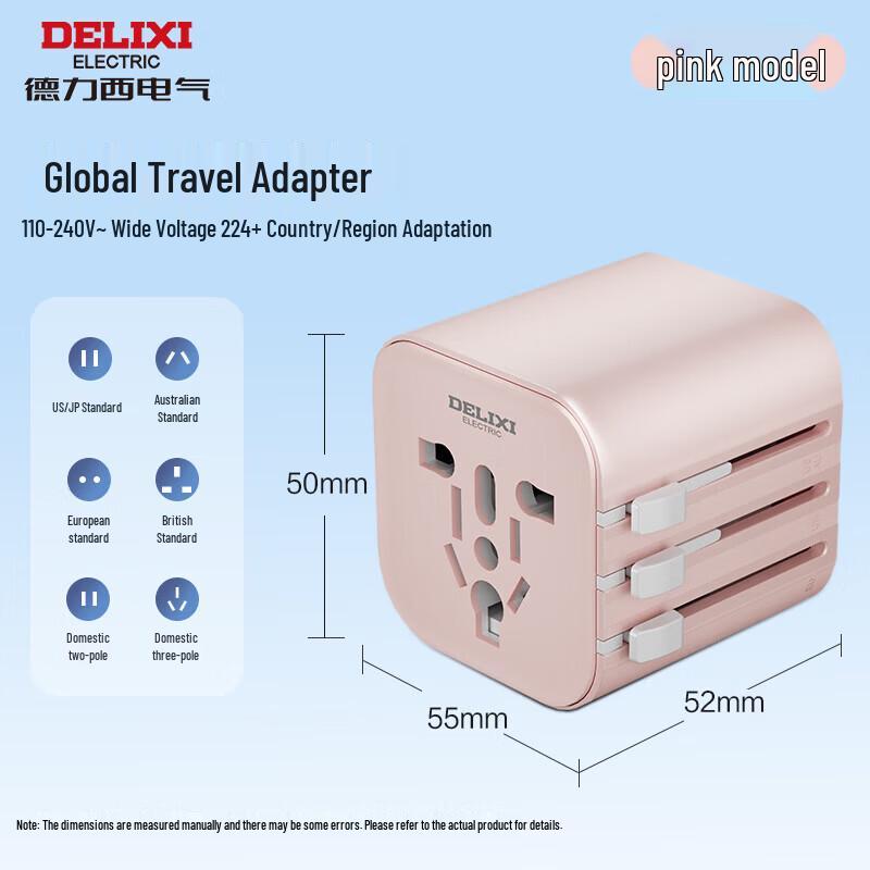 DELIXI ELECTRIC Universal Travel Adapter with Fast Charger