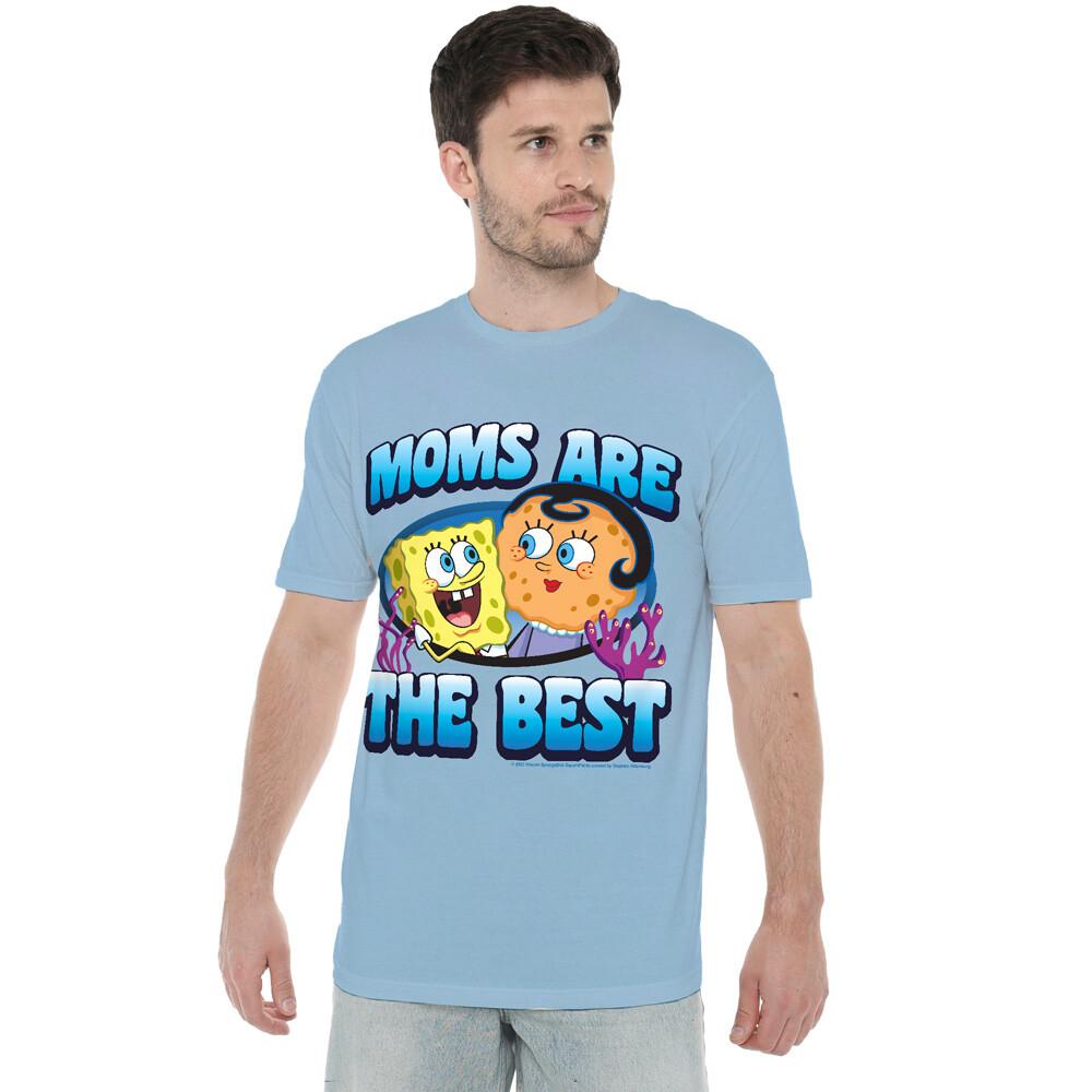 Spongebob Squarepants Mother S Day Moms Are The Best T-Shirt Light Blue XXXL