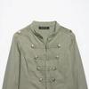 European and American Women's Clothing Popular Fashion Button Decoration Slim Jacket