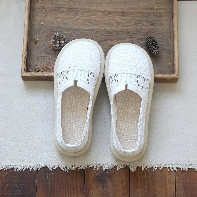 Sommerschuhe Damen Freizeit Sneaker Slip-on Ballerinas Stoff Sandalen Fischer Freizeit