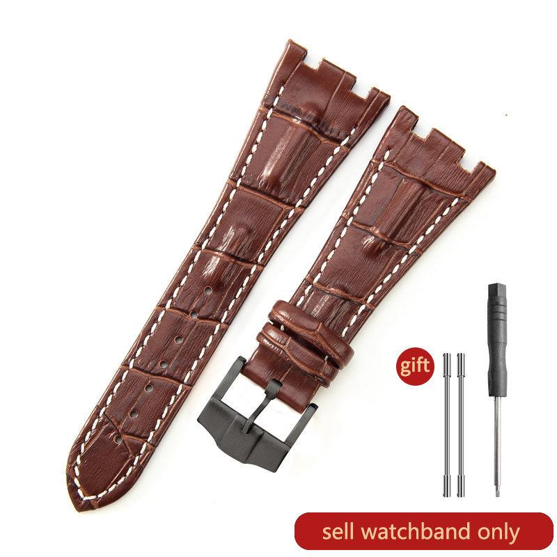 Cinturino Orologio in Pelle di Mucca Primo Strato per AP Aibi 15703 26471 26474 Serie Royal Oak Offshore 28mm Accessori Orologio per Uomo CinturinoMN